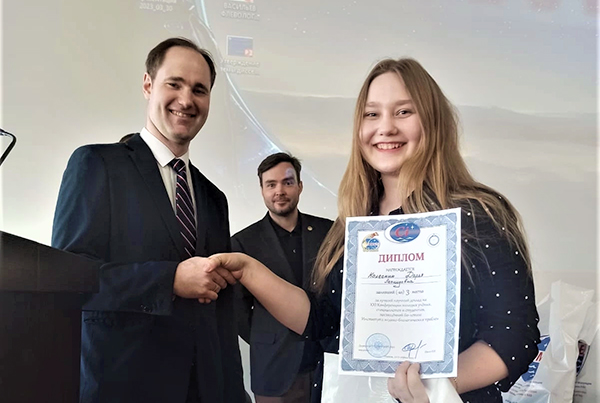 Второкурсница лечебного факультета удостоена диплома третьей степени на конференции молодых ученых в российской столице
