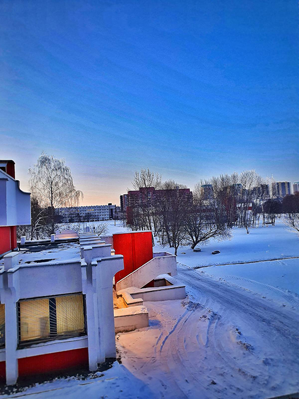 Автор – Лубани Ибрагим (Германия), подпись к фото «Минск. Зимняя акварель».