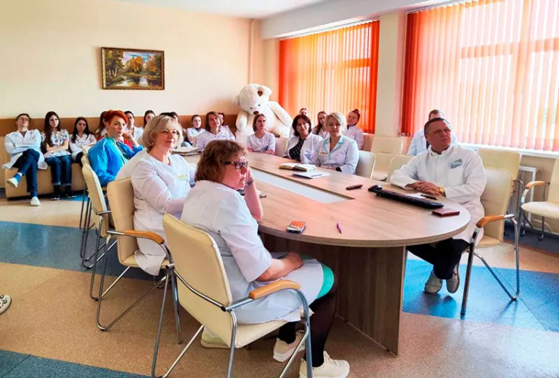 Совместную клинико-морфологическую видеоконференцию провели преподаватели 1-й кафедры детских болезней и патологической анатомии и судебной медицины