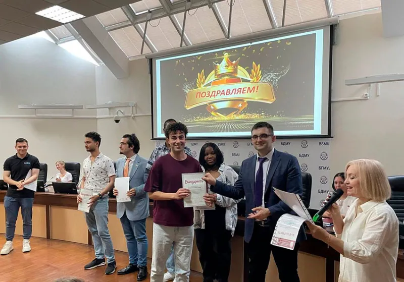 Торжественная церемония награждения талантливых иностранных и отечественных студентов на кафедре белорусского и русского языков