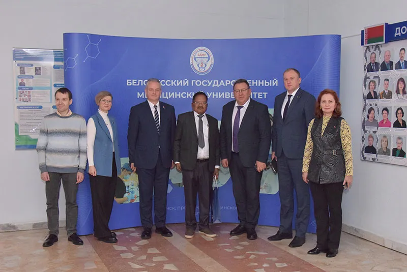 Визит Национального вице-президента Всемирного конгресса профсоюзов Мохаммеда Юсуфа (Республика Индия) в БГМУ