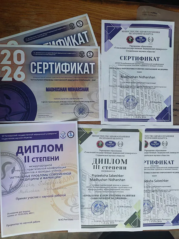Научные успехи иностранных студентов на кафедре биологической химии: от интереса к науке – к результатам