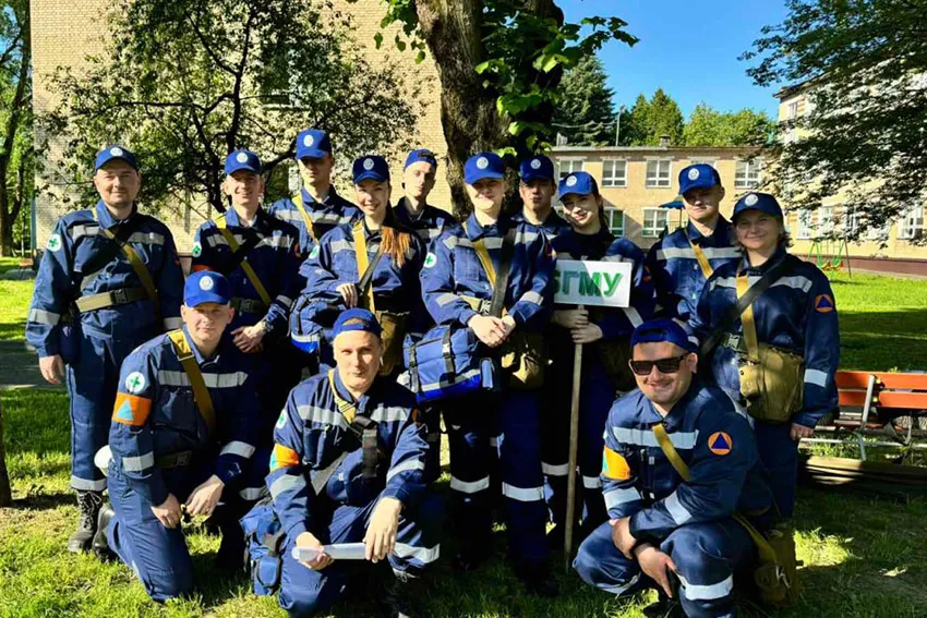 Сборная БГМУ приняла участие в соревнованиях санитарных дружин