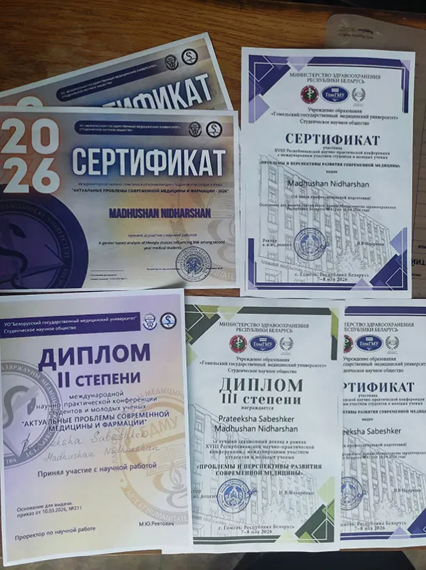 Научные успехи иностранных студентов на кафедре биологической химии: от интереса к науке – к результатам